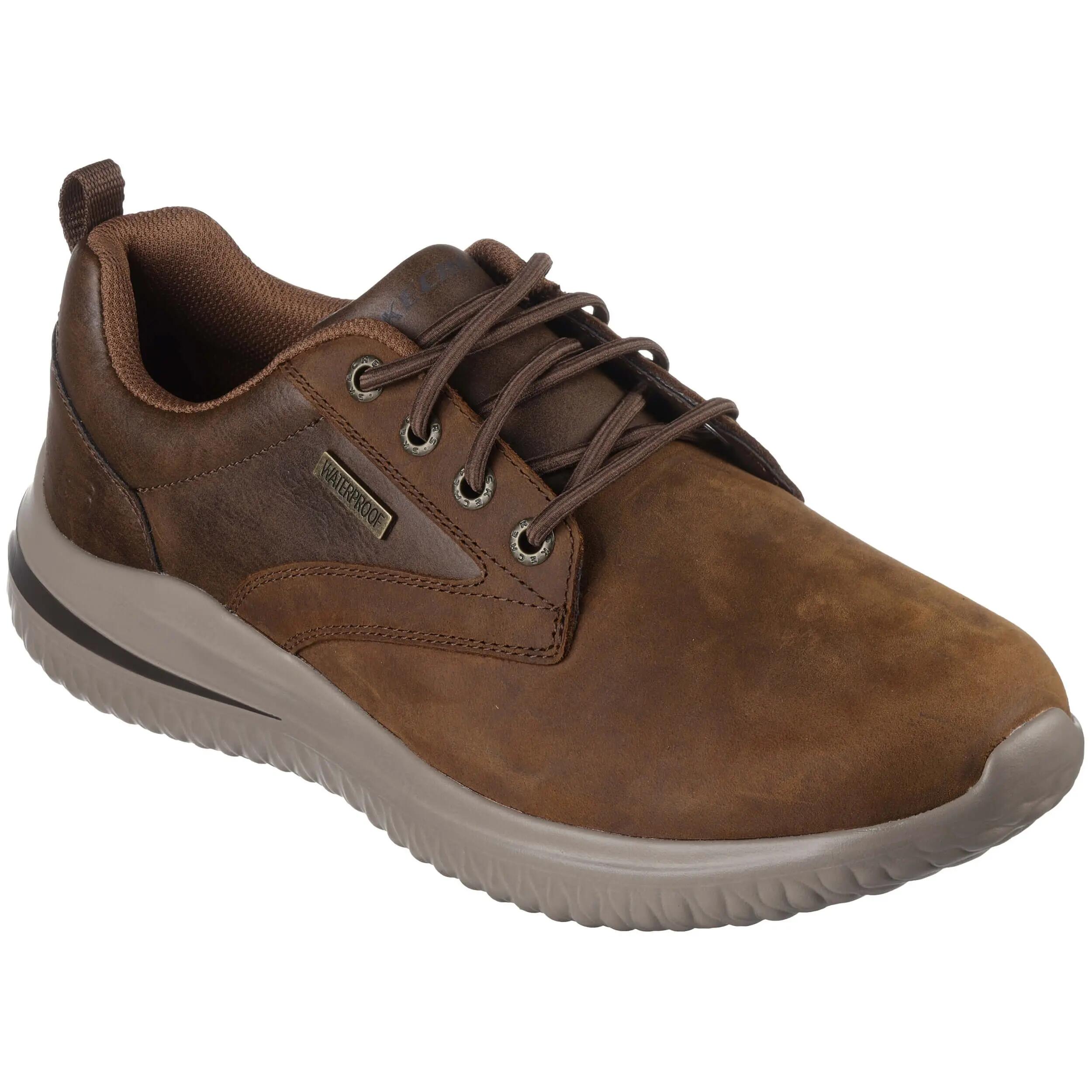 Zapatillas Caminar Hombre Skechers 210661_CDB Marrones con Cordones 5/6