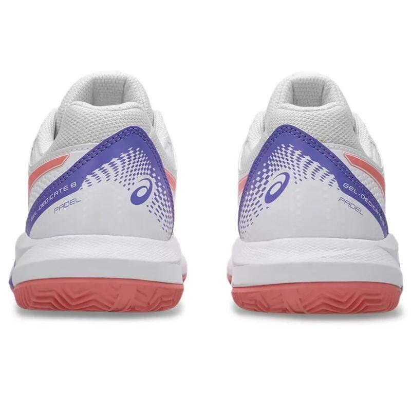 Zapatillas Asics Gel Dedicate 8 Padel Blanco Rosa Mujer 2/7