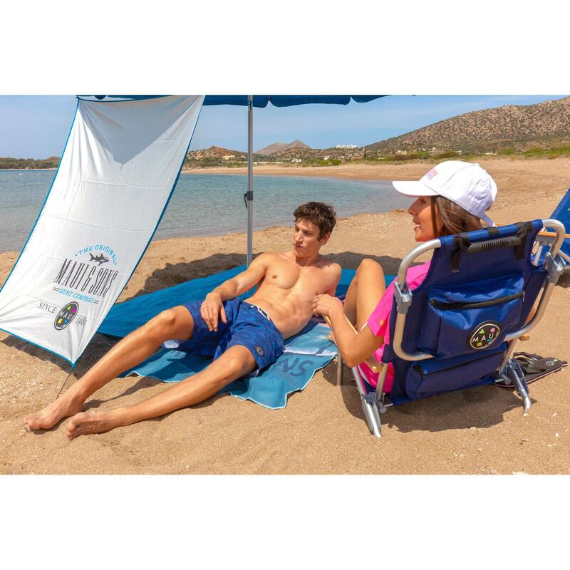 Umbrelă plajă Maui & Sons 190 cm UPF50+ cu protecție laterală