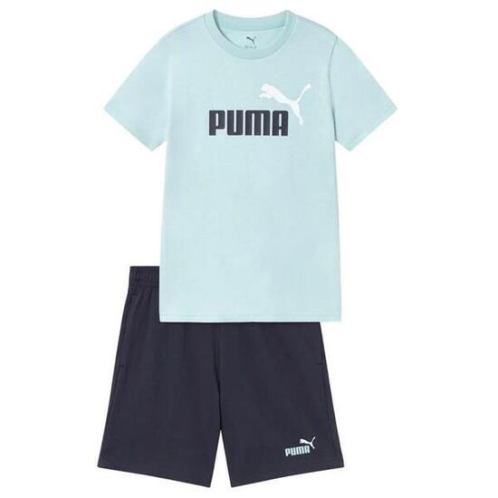 Completo corto PUMA bambino blu in cotone