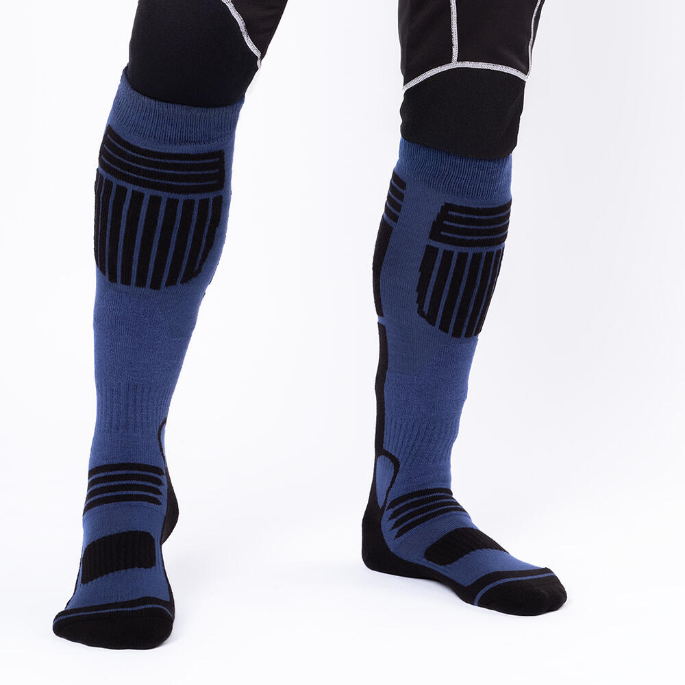 Herren Skisocken 2er Pack (Modell: Felix) Blk2-Blk2 47-50 3/6