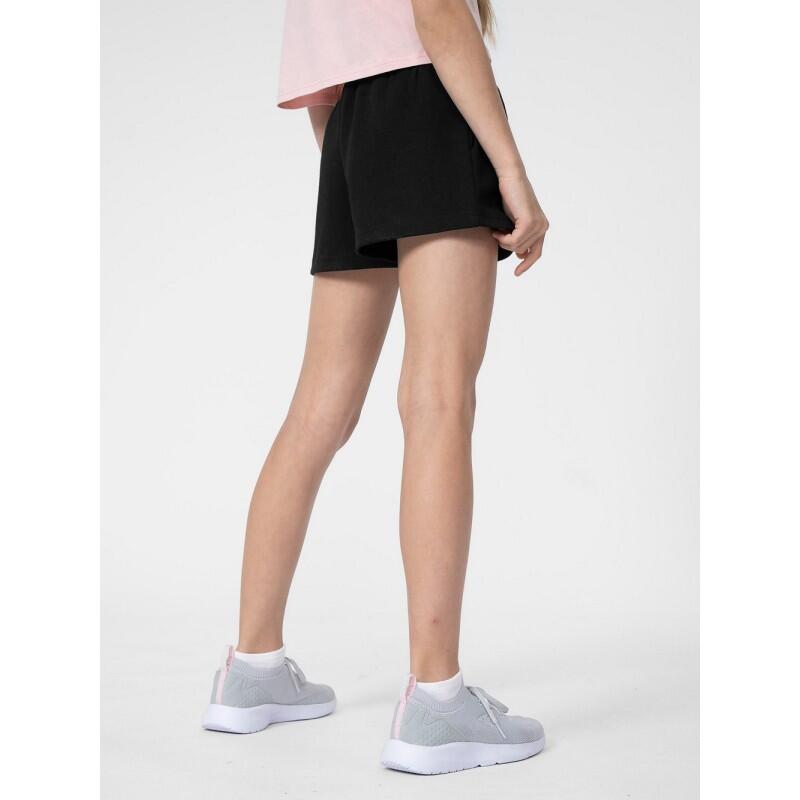 Bermuda 4F F098 para niñas - negra, algodón técnico 3/3