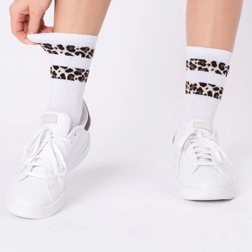 Damen Leoparden Muster Tennis Socken 6er Pack (Modell: Nala) 2/6