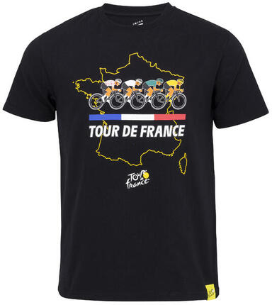 T-shirt Carte de France - Collection officielle Tour de France de Cyclisme