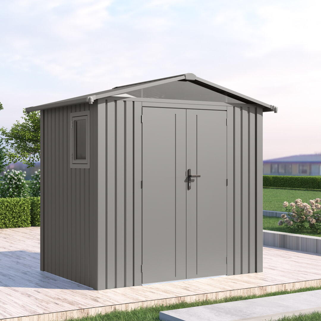 Caseta Metálica Gardiun Grunewald 4,03 m2 Exterior 240x168x220 cm de Acero 2/5