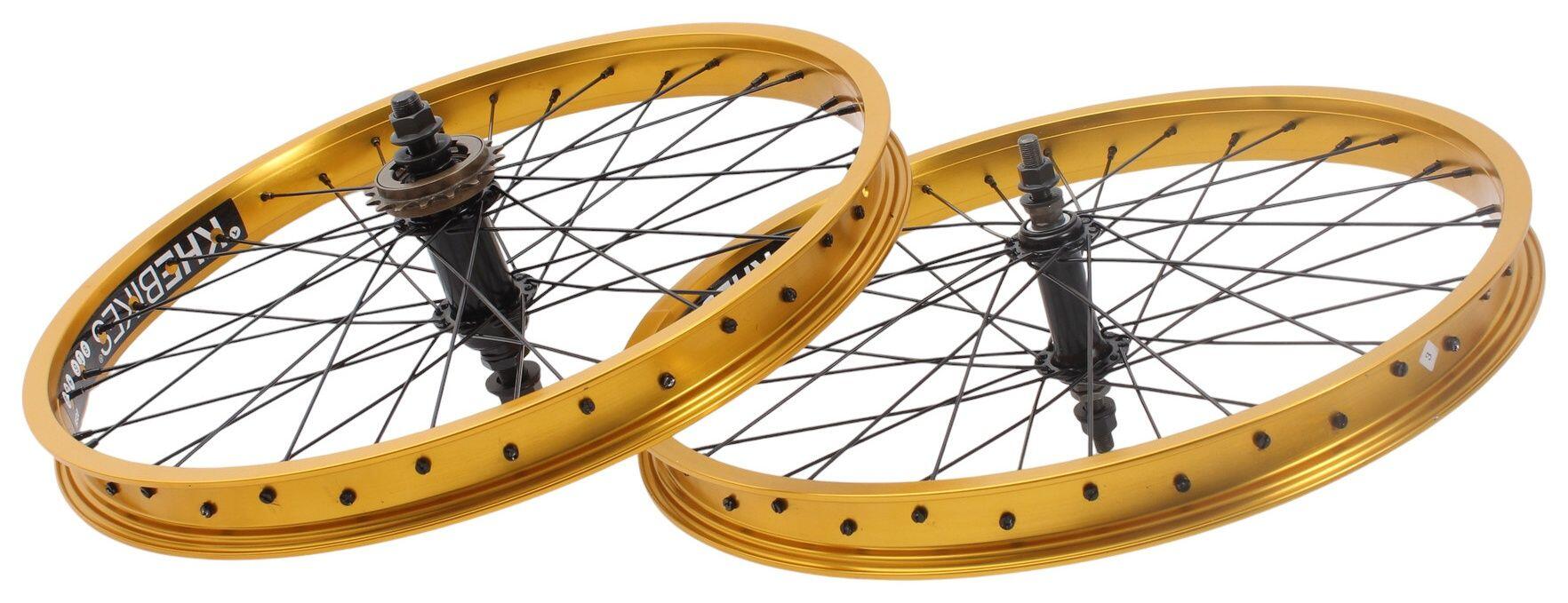 Paire de roues BMX KHE PRISM 20 pouces or 2/7