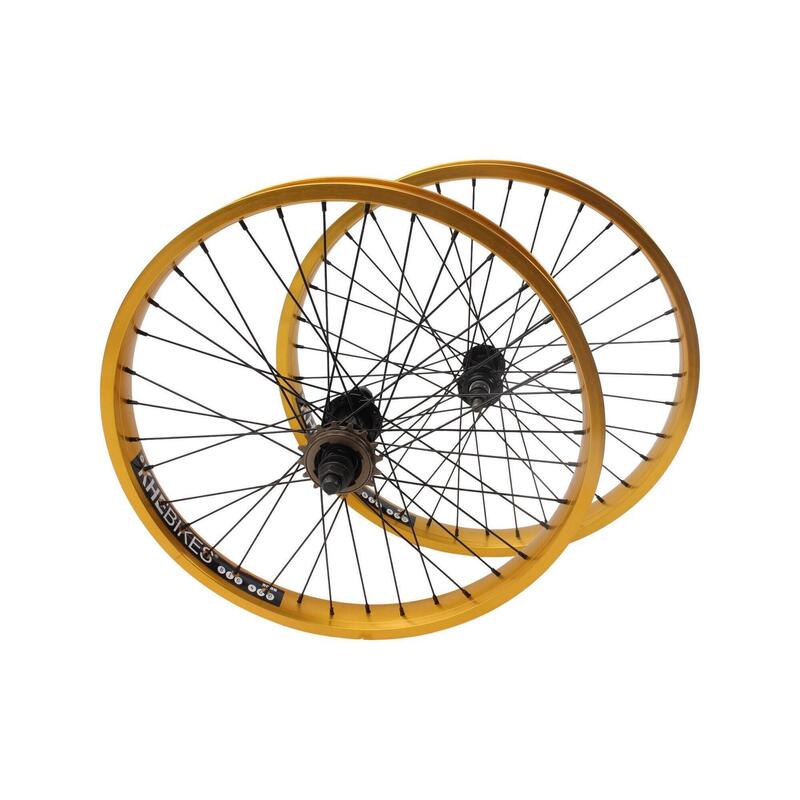 Set roți BMX KHE PRISM 20 inch auriu