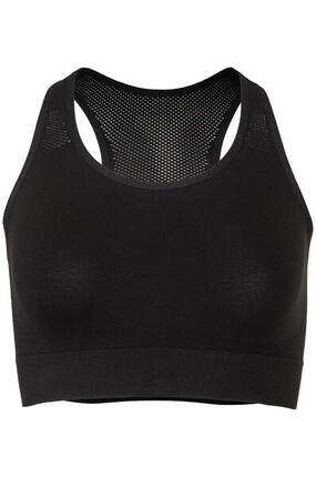Damen Radsport Sport-BH Seamless Schwarz
