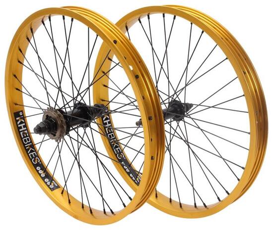 Zestaw kół BMX KHE PRISM 20 cali złoty