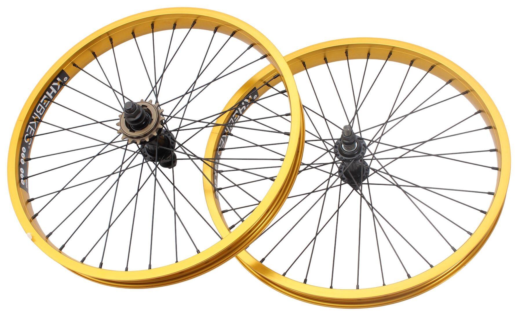 Paire de roues BMX KHE PRISM 20 pouces or 7/7