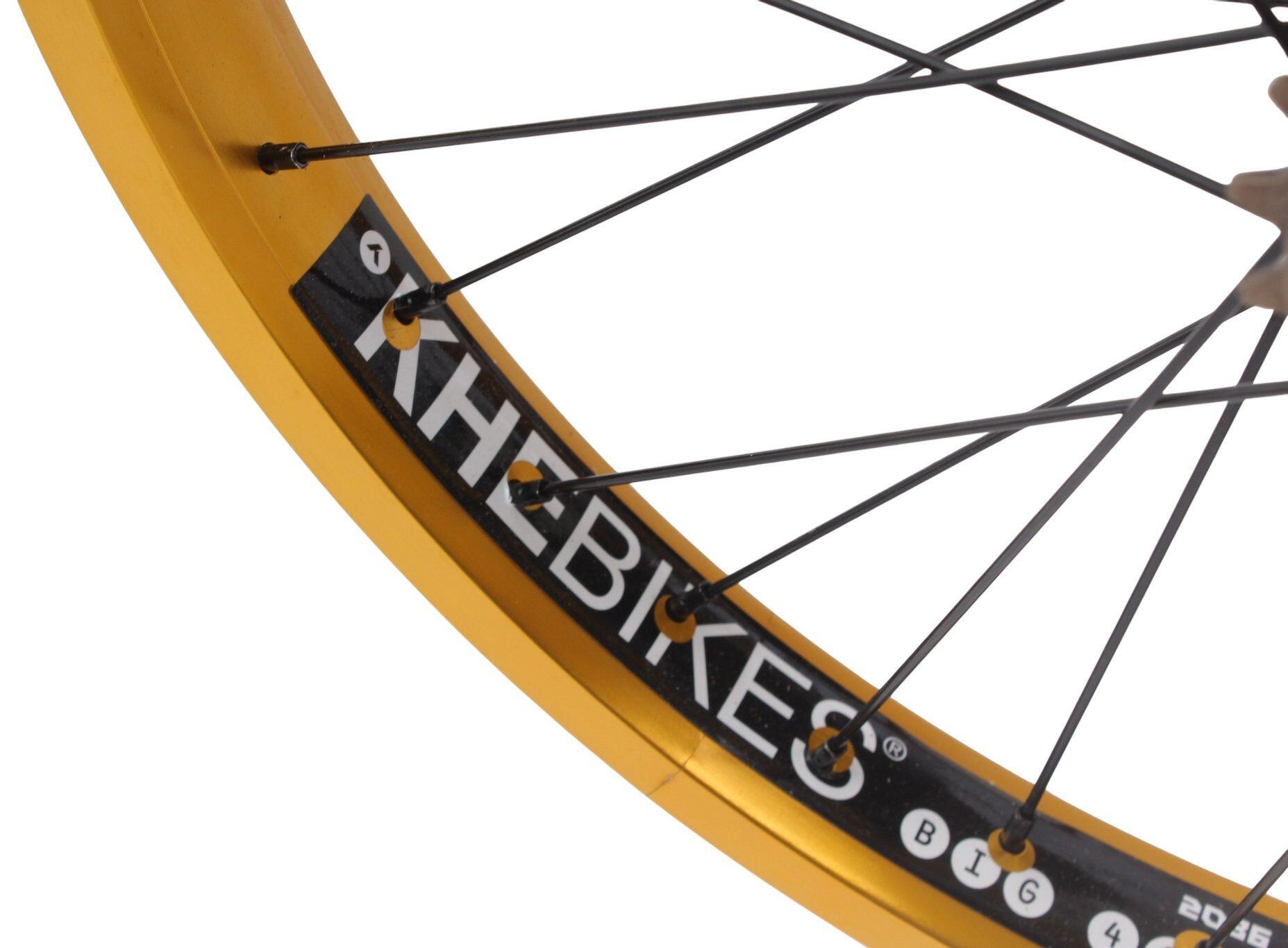 Paire de roues BMX KHE PRISM 20 pouces or 4/7