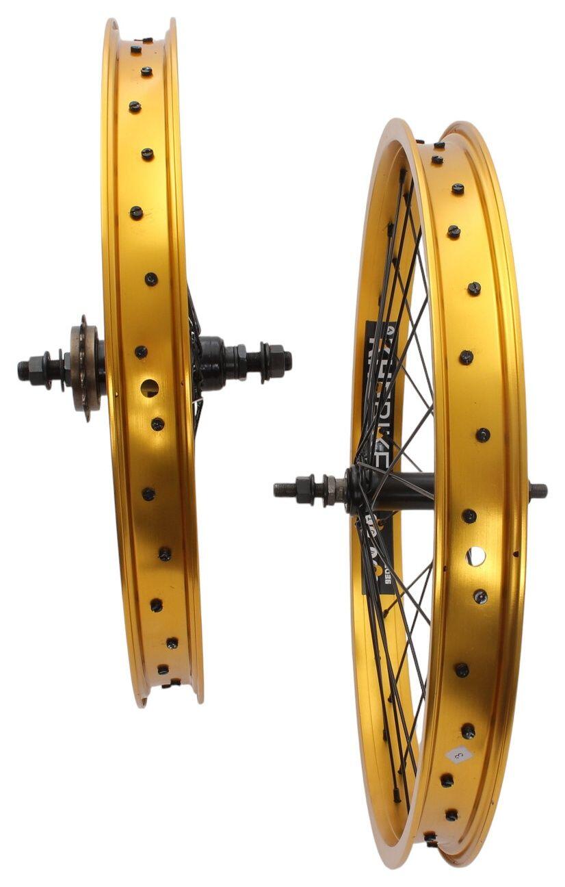 Paire de roues BMX KHE PRISM 20 pouces or 6/7