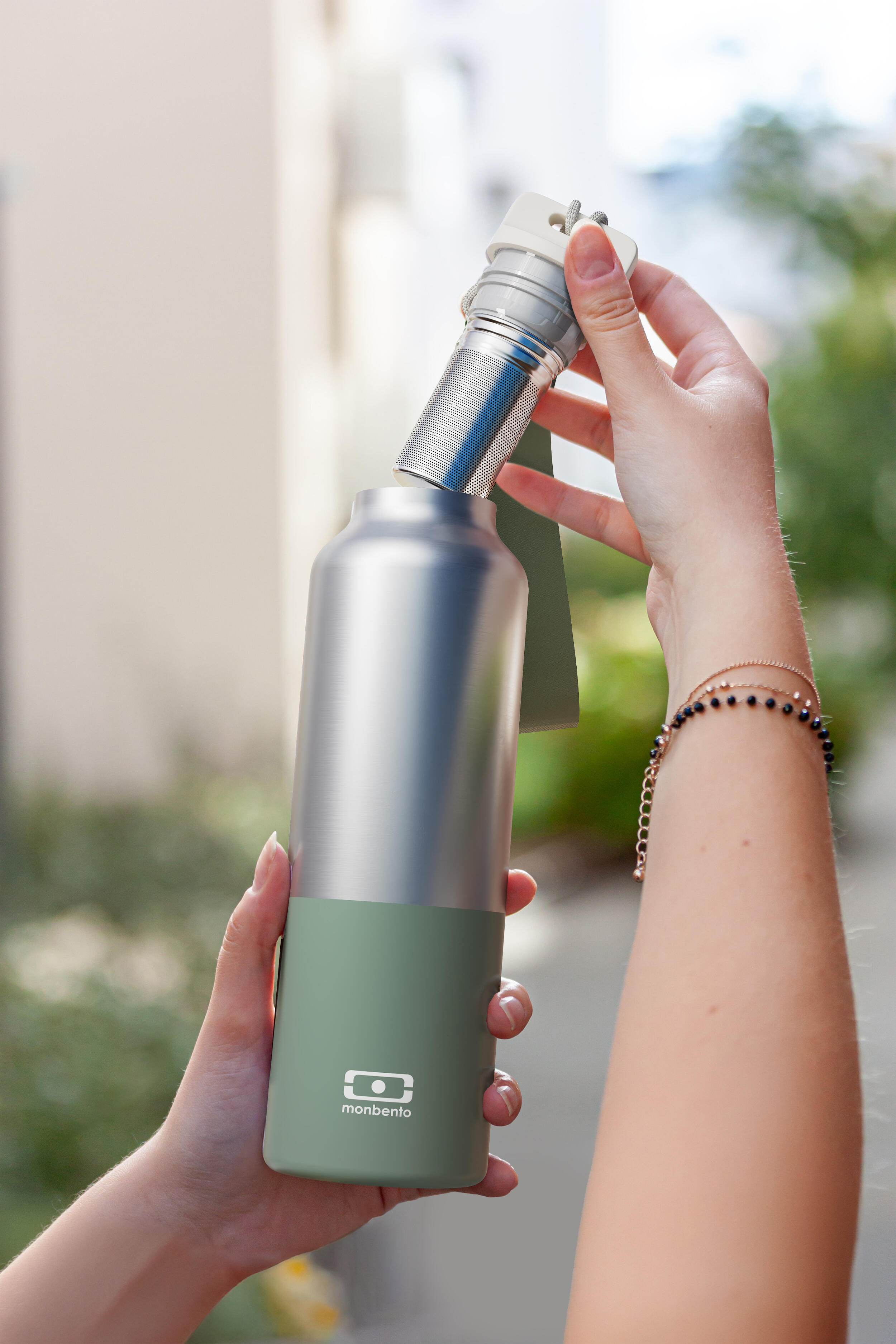 Gourde isotherme avec infuseur et dragonne 500ml|Adulte|Steel 5/5