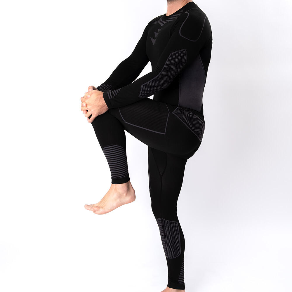 Thermounterwäsche Herren Set (Modell: James) Blk-Grey XXL 2/6