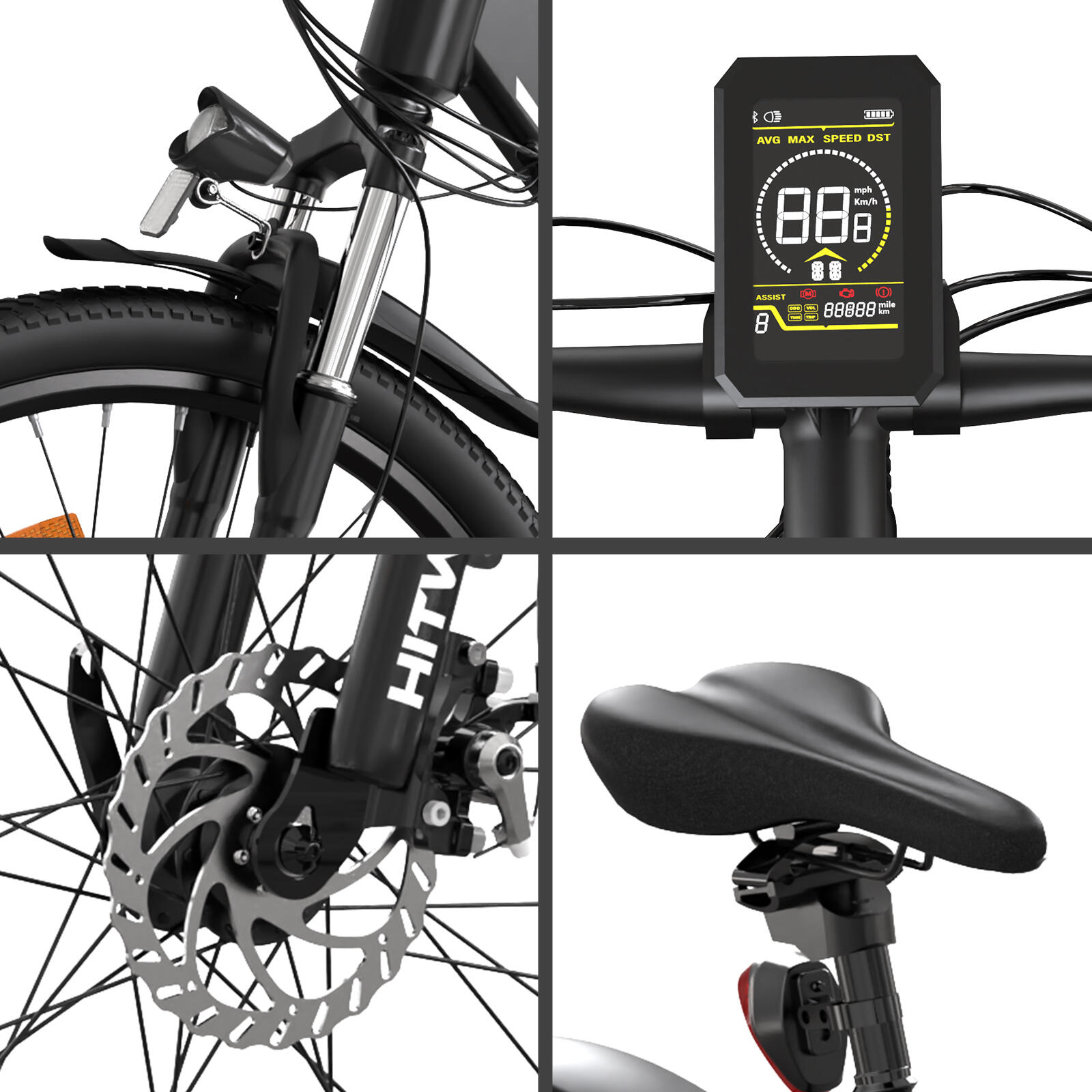 Vélo Électrique 26" 250W Batterie 36V 12Ah Autonomie 90KM BK8 5/7