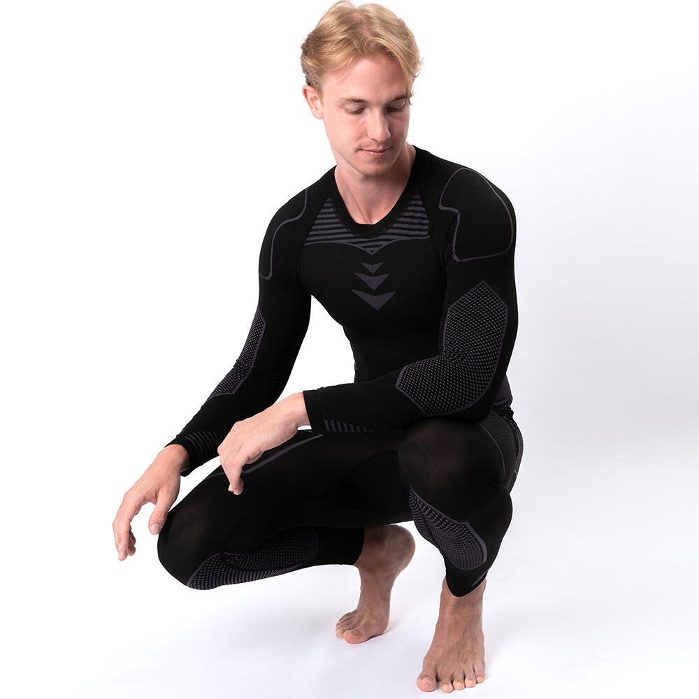 Thermounterwäsche Herren Set (Modell: James) Blk-Grey XXL 6/6
