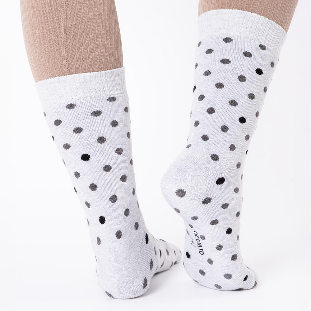 Damen Warme Kuschelsocken 6er Pack (Modell: Smilla) GreyDots 35-38 5/6