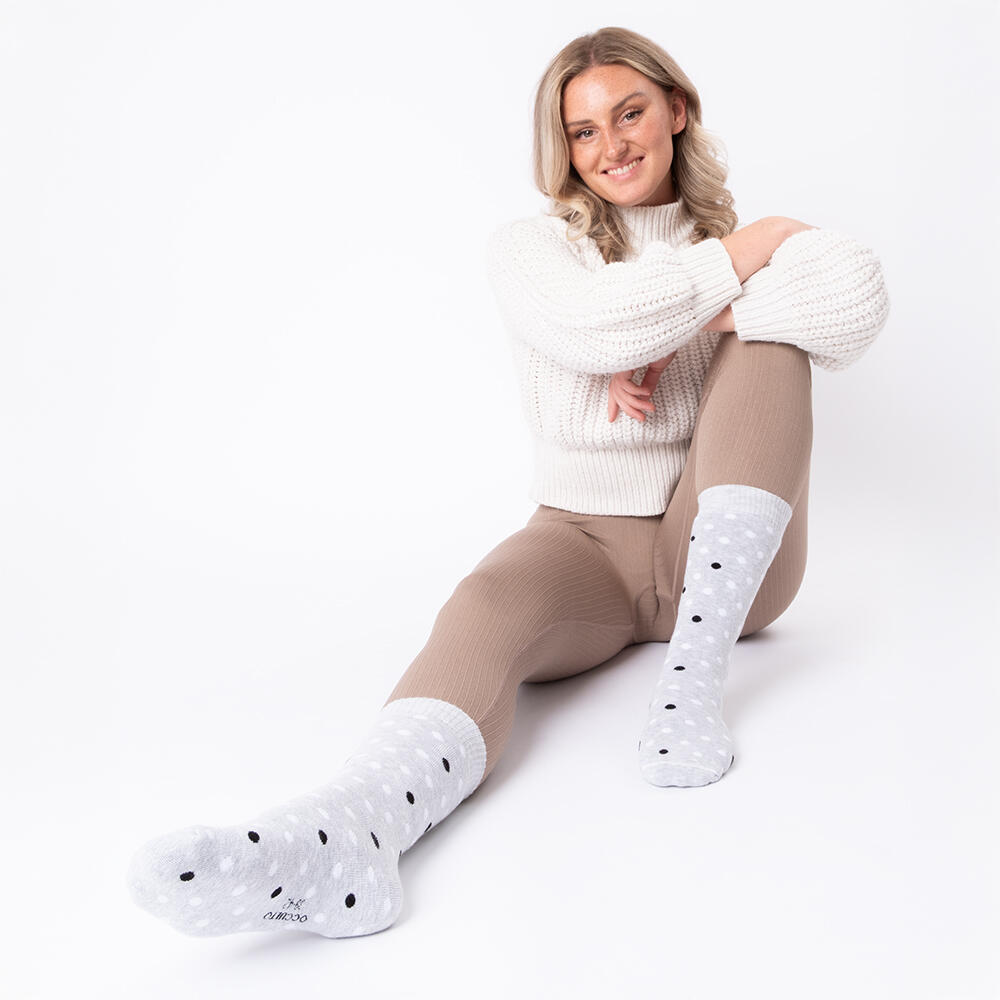 Damen Warme Kuschelsocken 6er Pack (Modell: Smilla) GreyDots 35-38 6/6