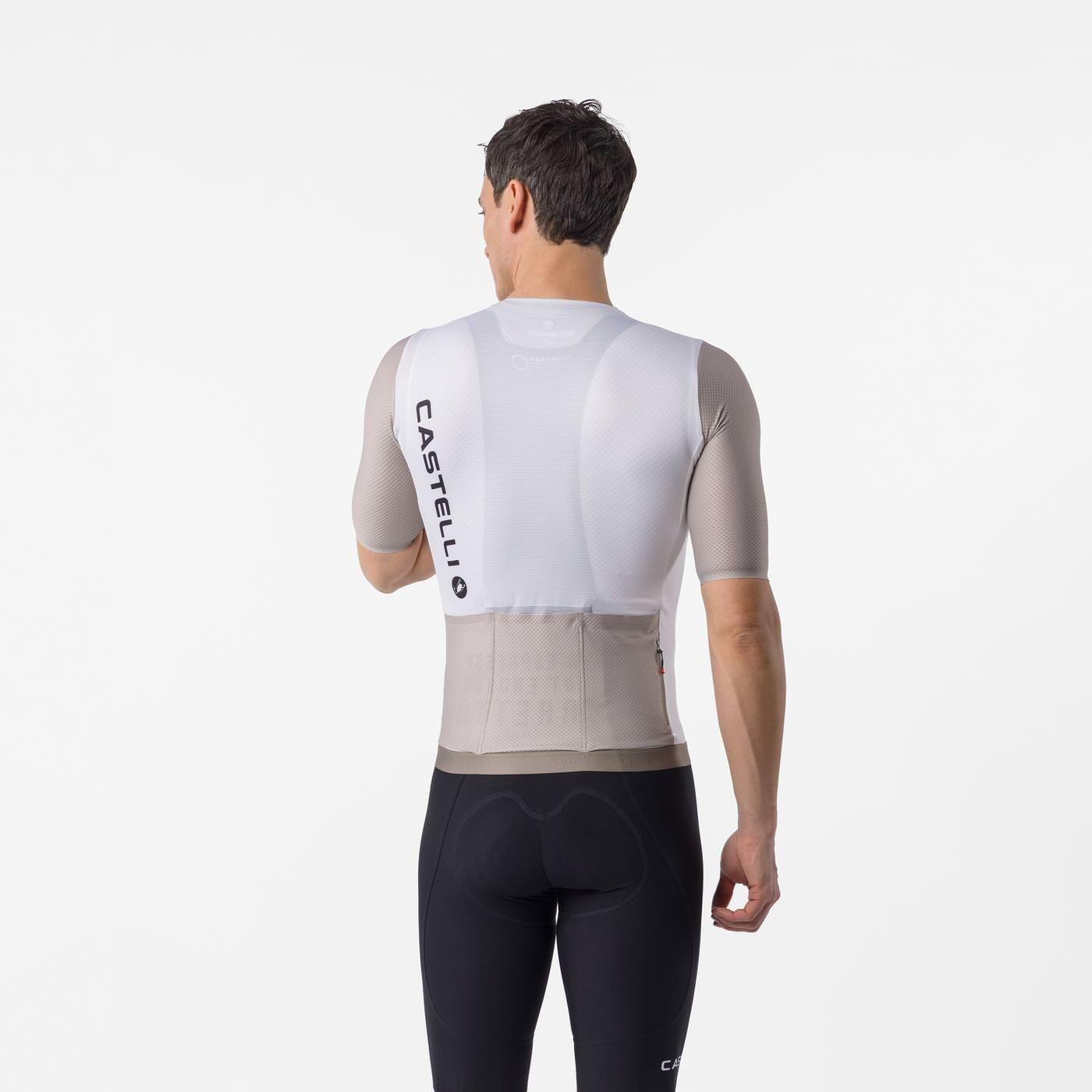 Castelli Corretto Camisola Ciclismo Homem Ivory Clay Black 2/6