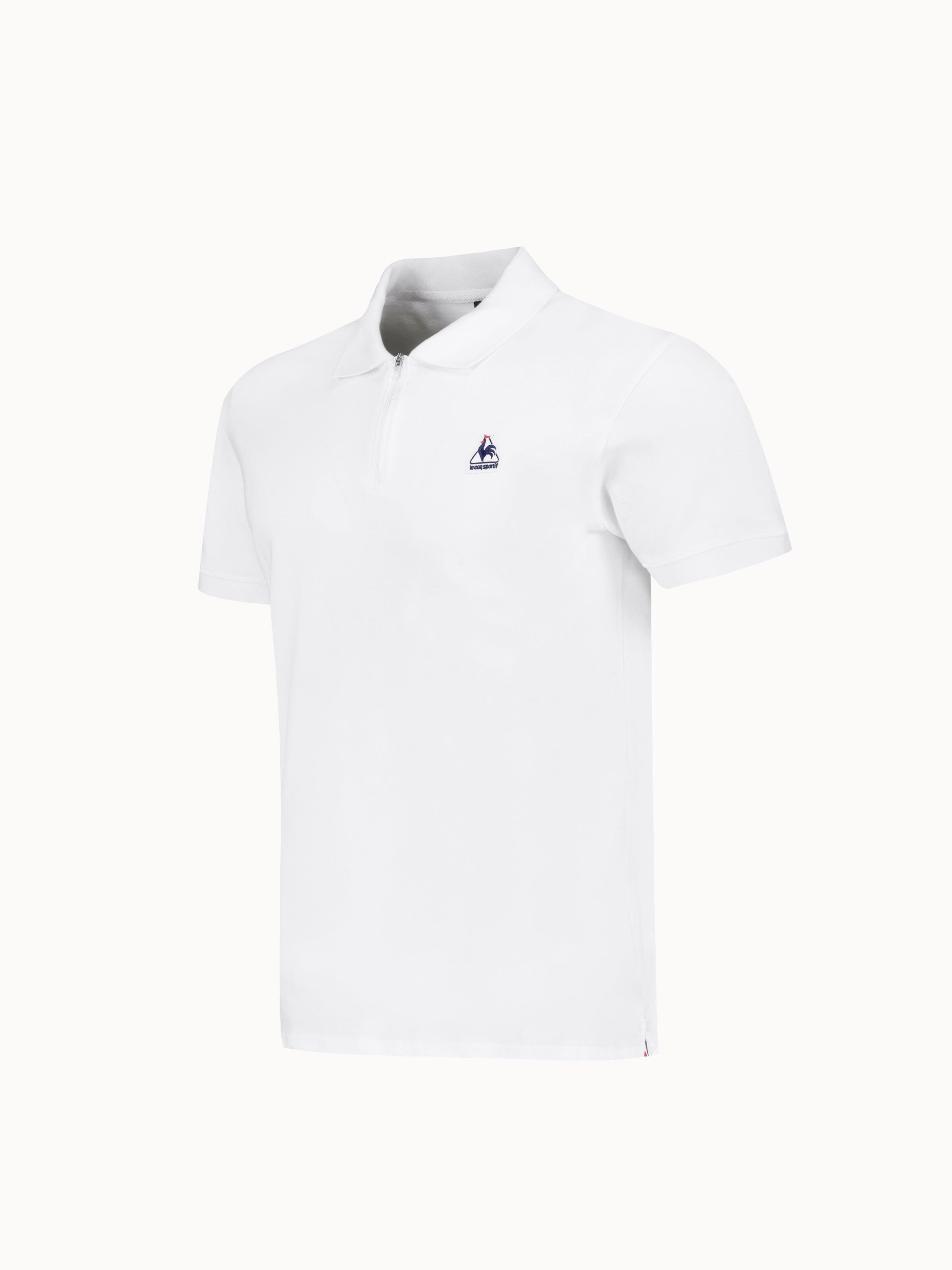 Polo demi-zippé en jersey de coton épais TRICOLORES 3/3