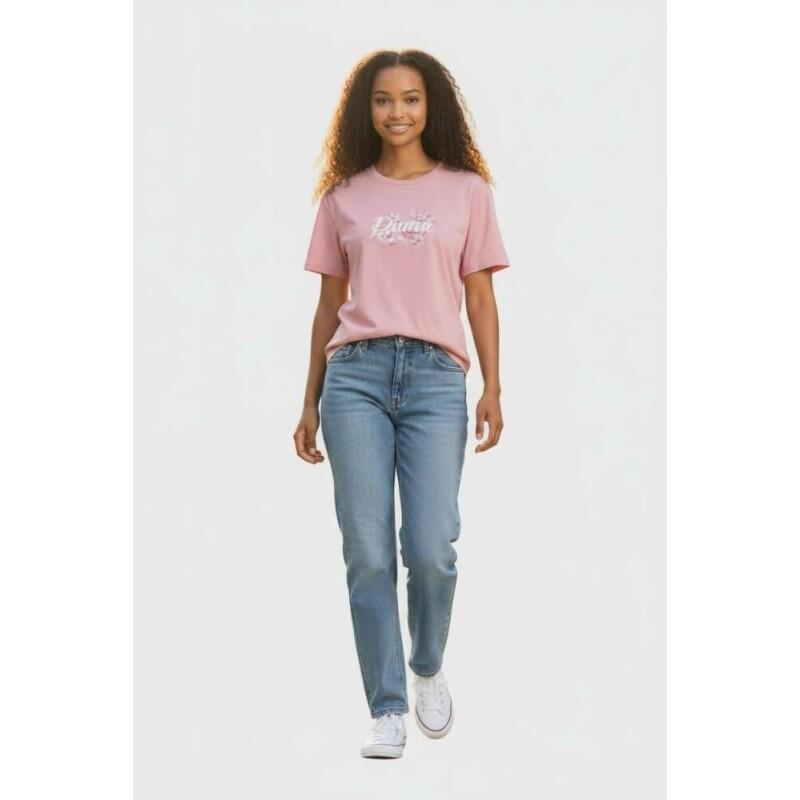Camiseta PUMA chica rosa Floral Graphic Cat 694464-26 3/3