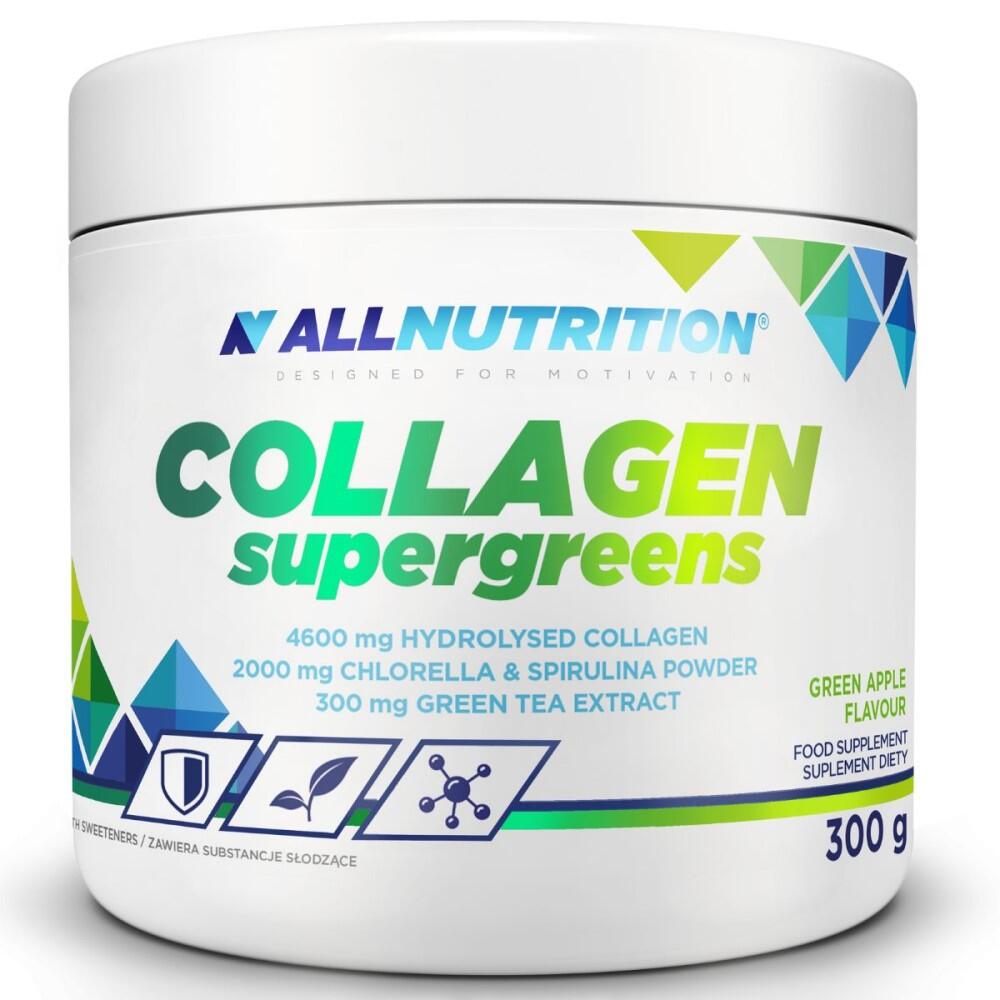 Allnutrition Collagen & Supergreens 300g green apple