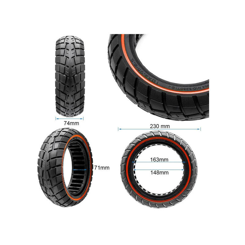 Cauciuc plin 10x2.75-6.5 cu dunga rosie (L-52C)