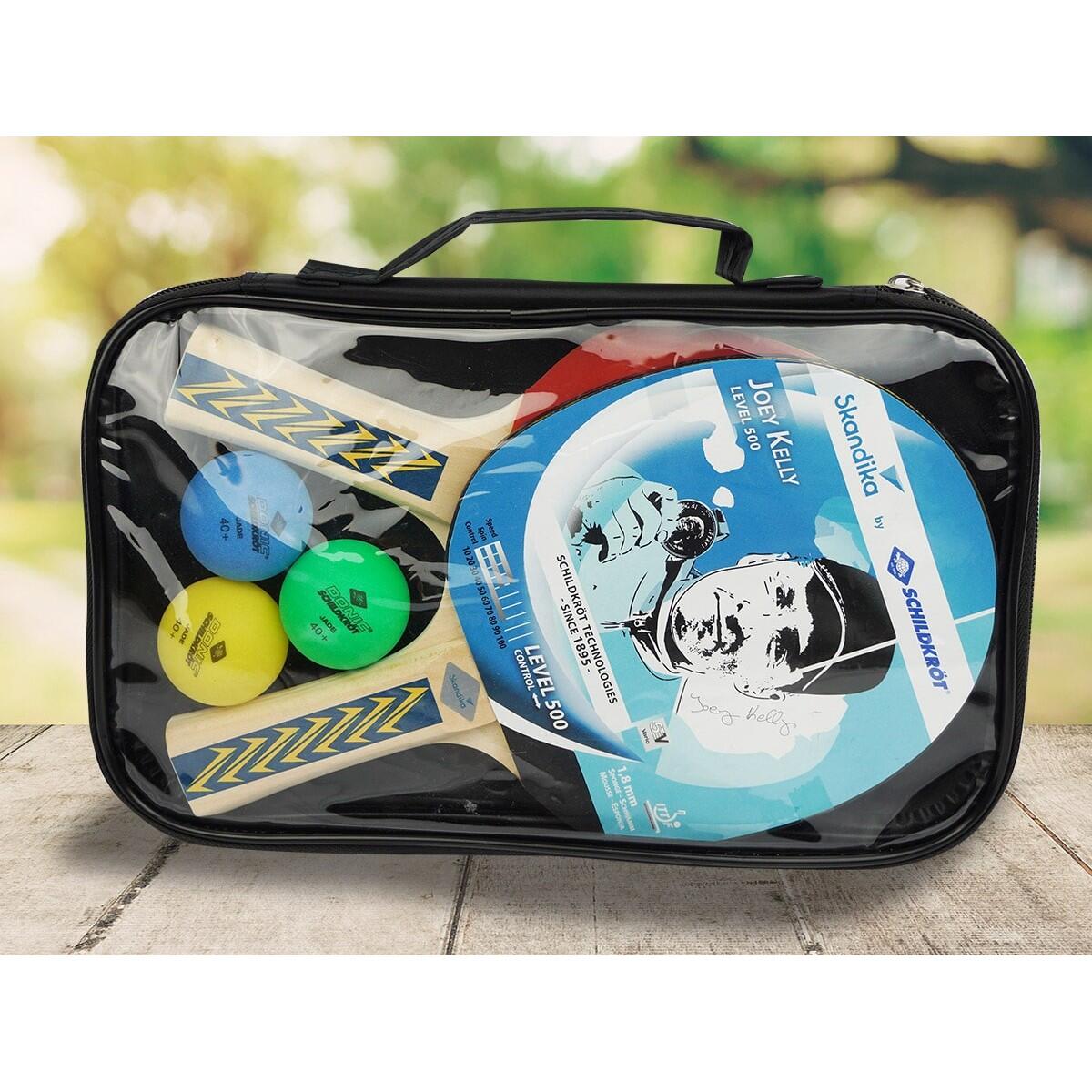 Tweedehands – Set van 2 tafeltennisrackets met 3 balletjes 5/7