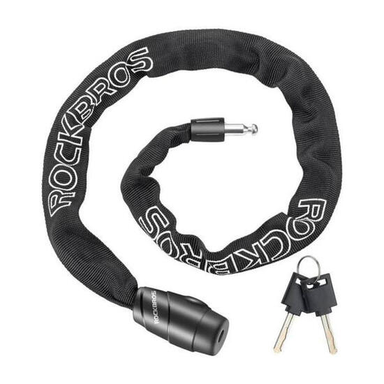 Zapięcie rowerowe, łańcuch antykradzieżowy 95cm + 2 Klucze ROCKBROS 3230001001