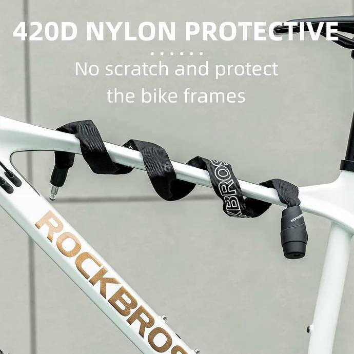 Zapięcie rowerowe, łańcuch antykradzieżowy 95cm  + 2 Klucze ROCKBROS 3230001001 3/6