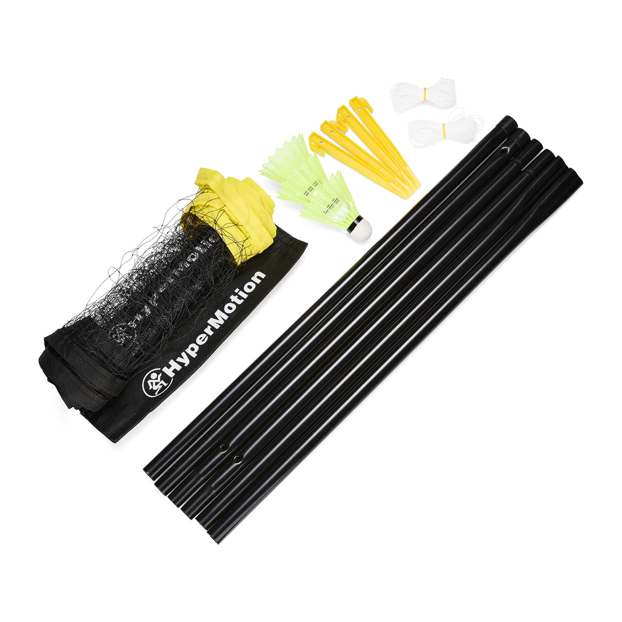 Kit bádminton HyperMotion 6 m ajustable - 2 raquetas 66 cm, 3 volantes, funda. 7/7