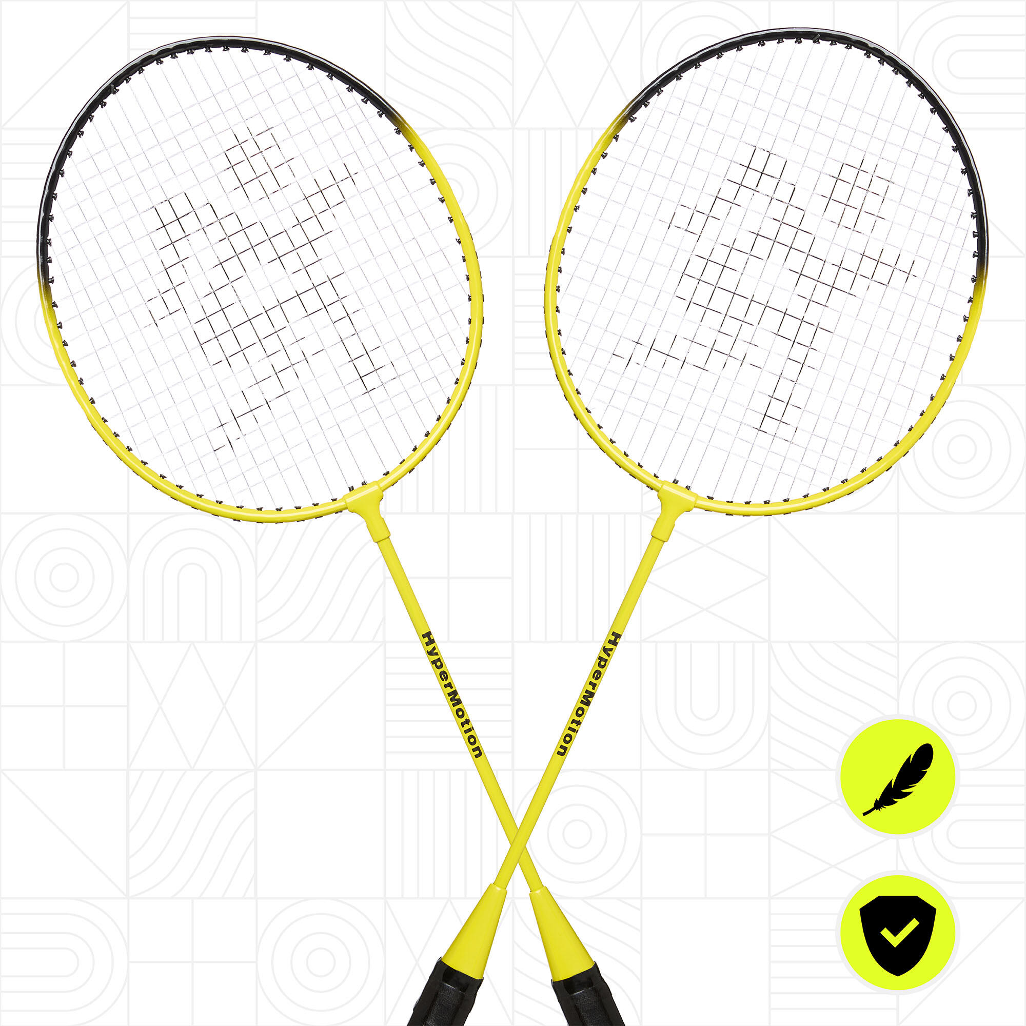 Kit bádminton HyperMotion 6 m ajustable - 2 raquetas 66 cm, 3 volantes, funda. 6/7