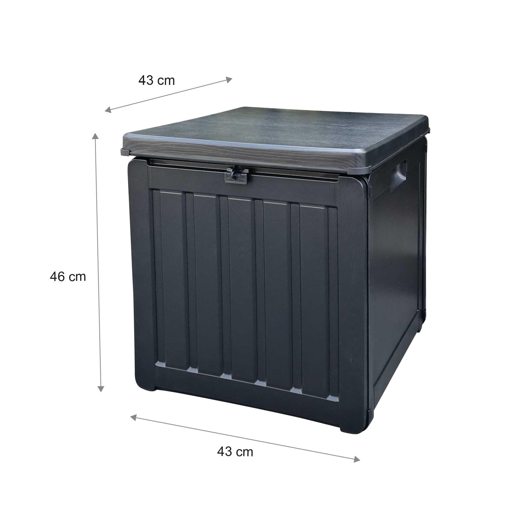 Baúl de Resina para Exterior Gardiun Soften Small 42,8x42,8x46,4 cm 76 litros 4/5