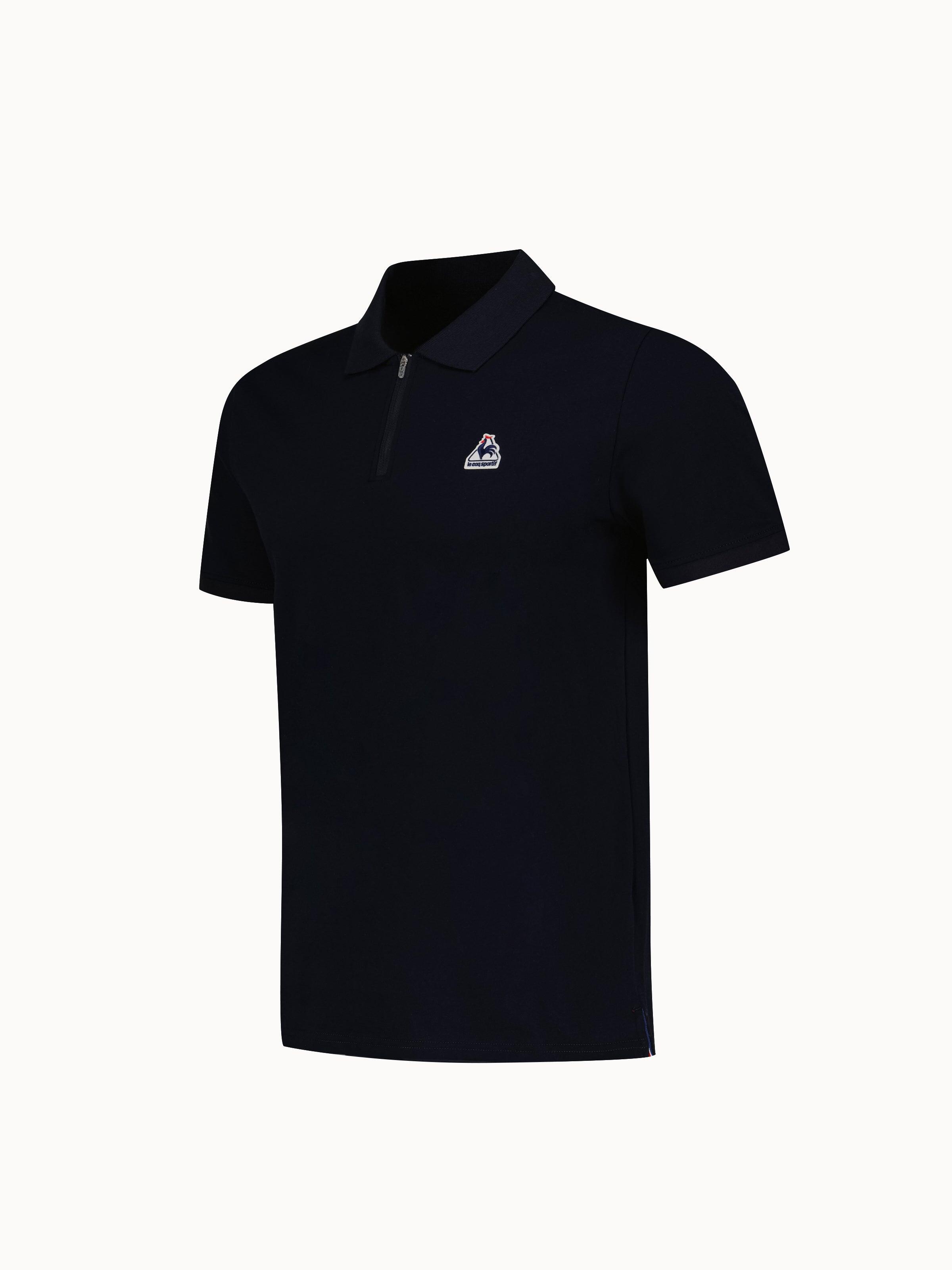 Polo demi-zippé en jersey de coton épais TRICOLORES 3/3