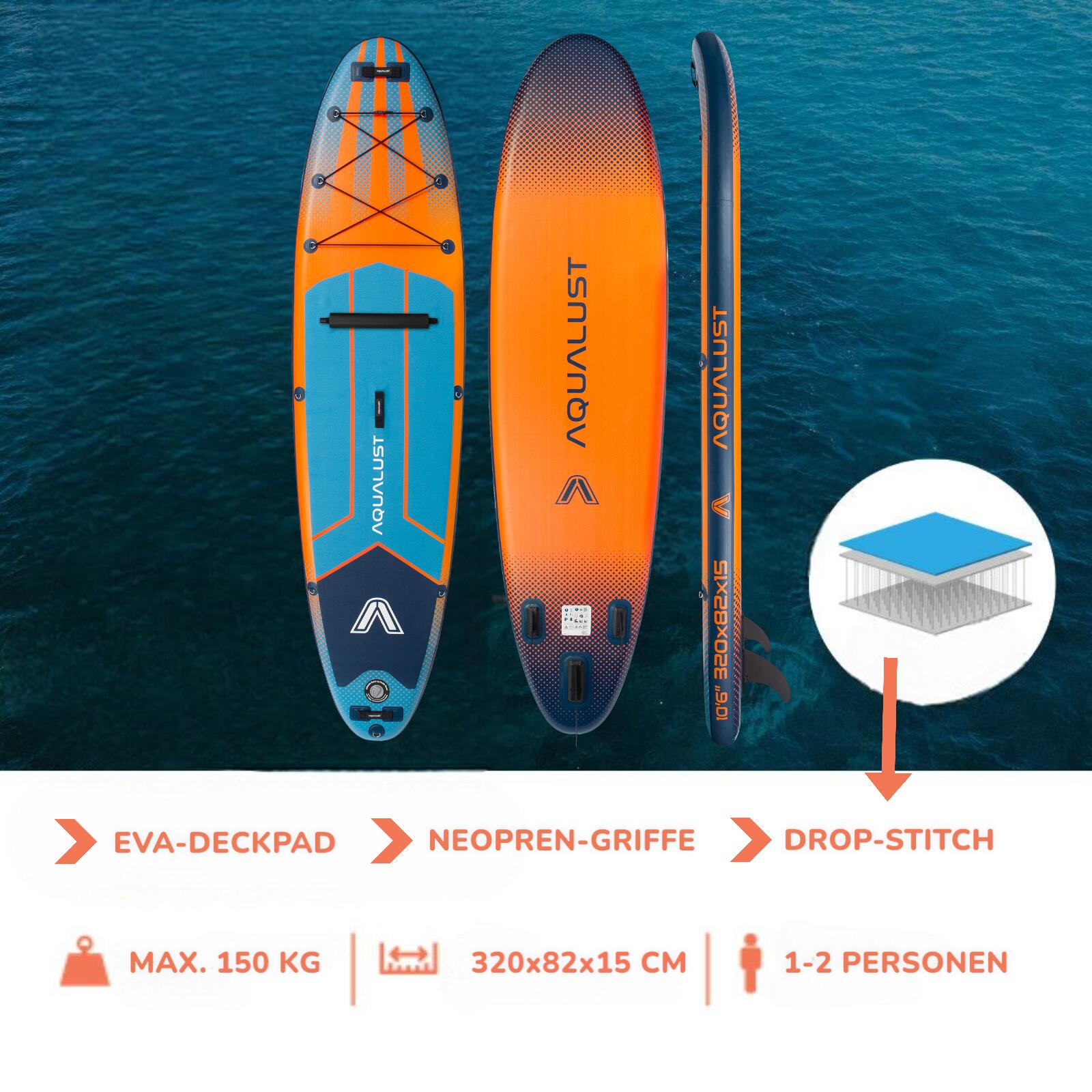 Tabla SUP hinchable 10.6 320 cm con remo de kayak 6/7