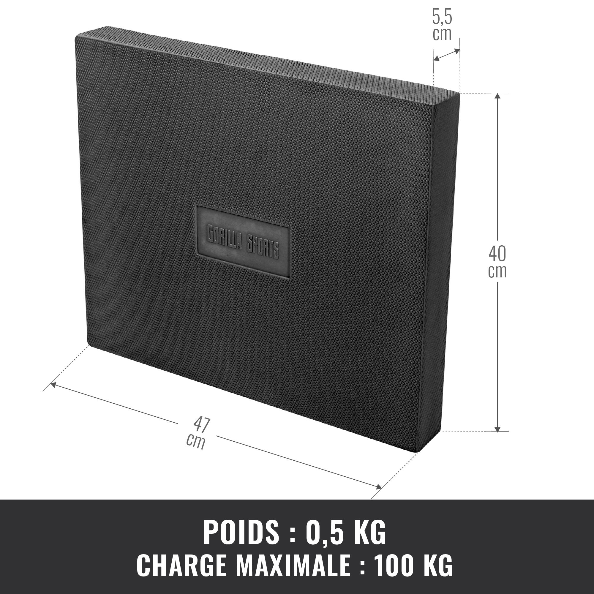 BLOC YOGA EN MOUSSE 47CM X 40CM X 5,5CM | PILATES ET FITNESS | COLORIS AU CHOIX 3/7
