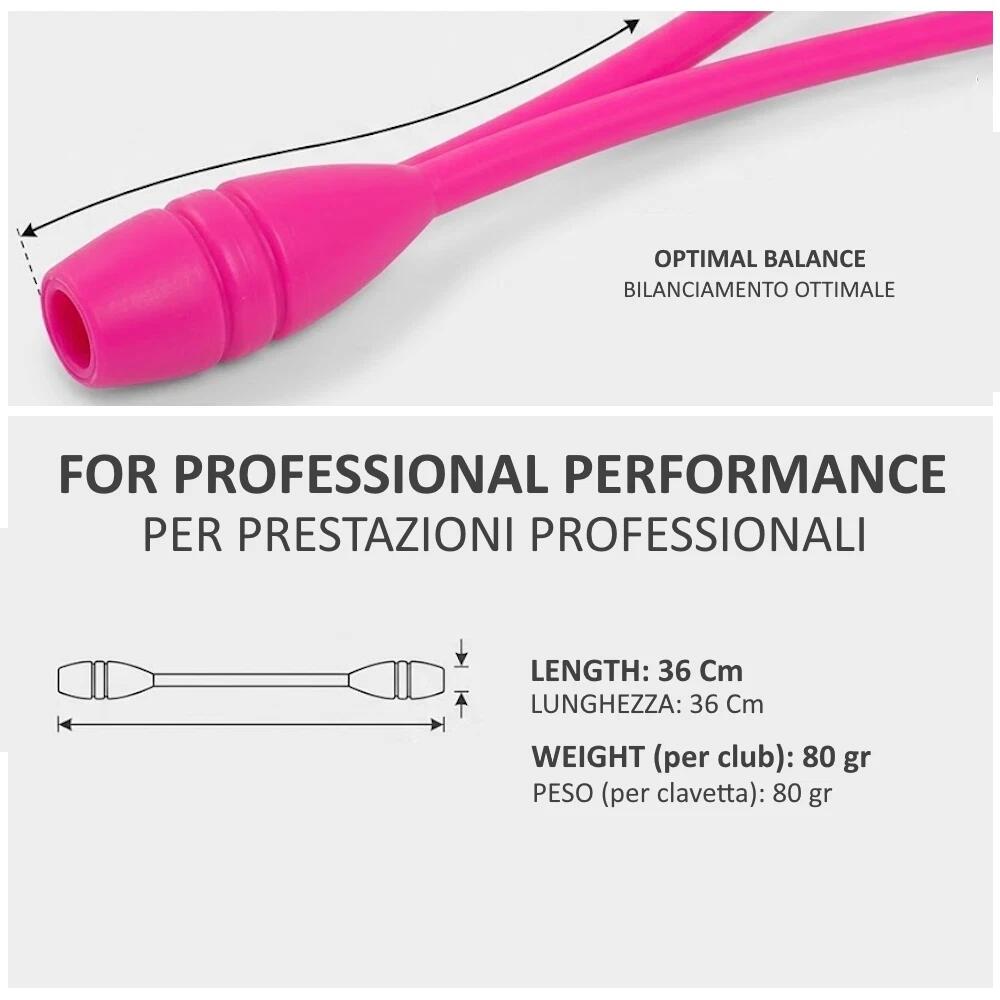 2 MAÇAS GINÁSTICA RÍTMICA 36CM NÃO ENCAIXÁVEIS FF 2/5