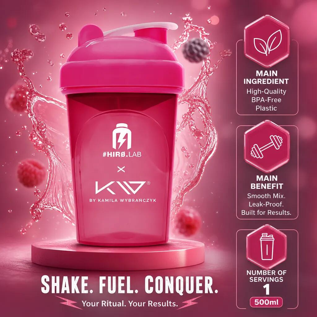 Hiro Lab Shaker By Kamila Wybranczyk 500ml Pink