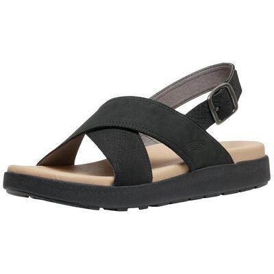 Keen dames leren sandalen ke-1030522 zwart