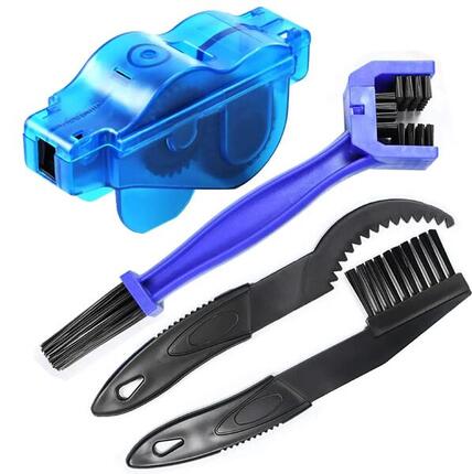 Kit de nettoyage chaîne vélo avec nettoyeur et 3 brosses transmission