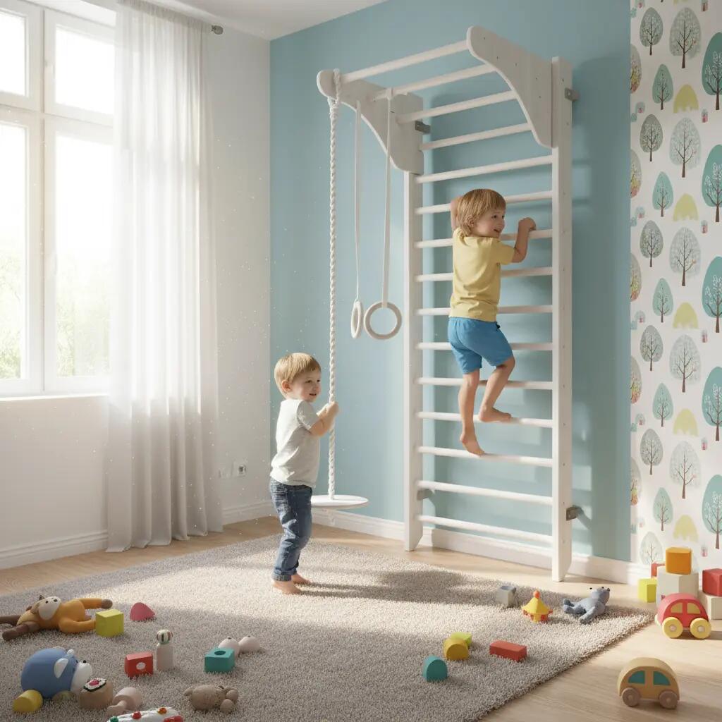 drabinka gimnastyczna Kinder Wood biały EU 6/7