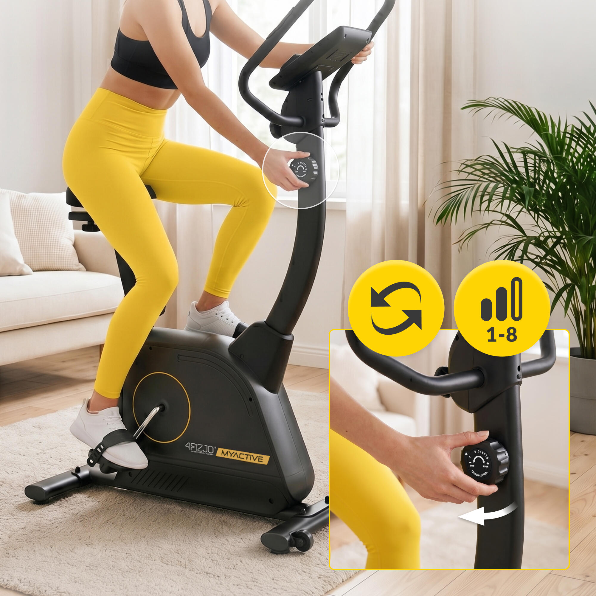 Rower stacjonarny pionowy do ćwiczeń w domu MY-ACTIVE 4FIZJO 3/7