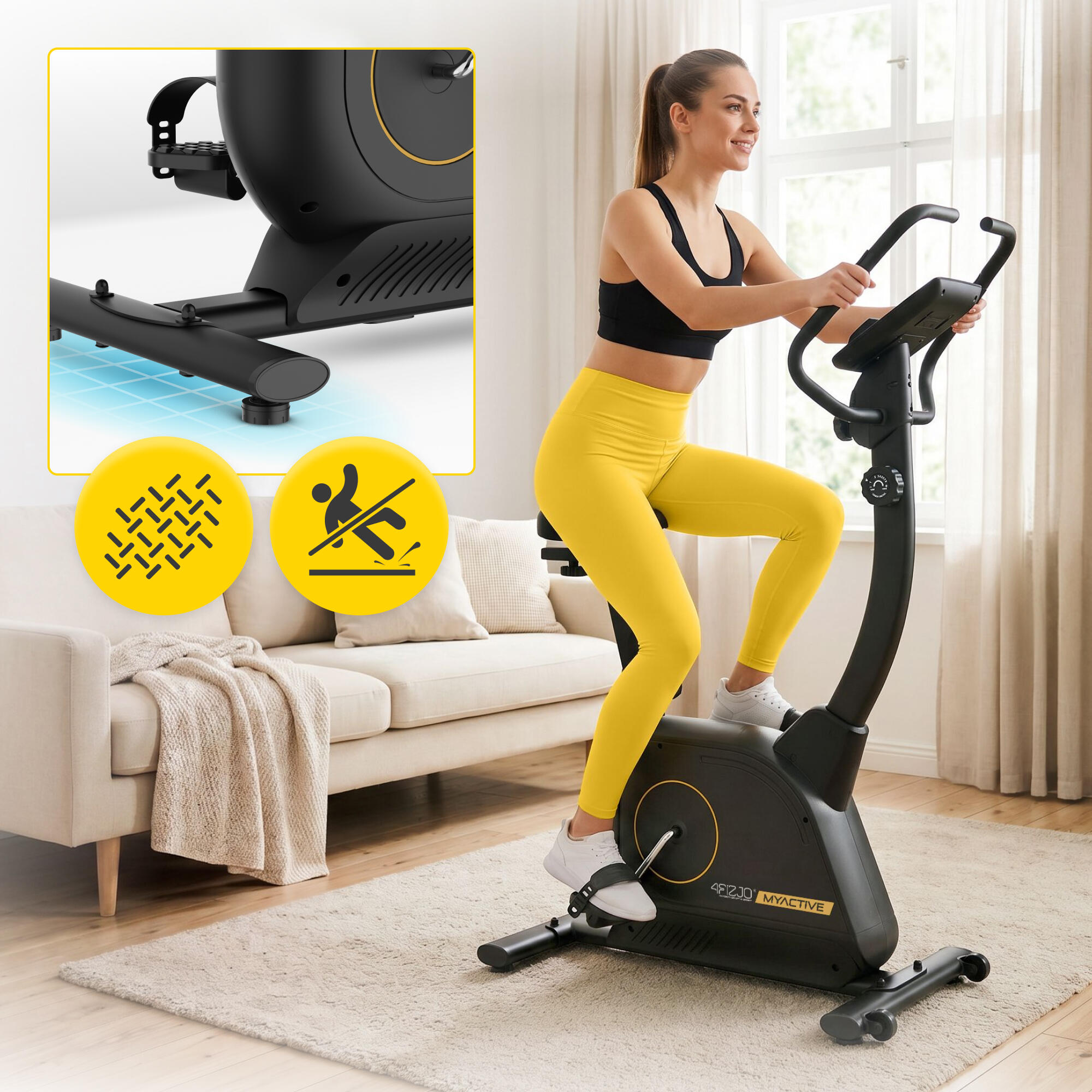 Rower stacjonarny pionowy do ćwiczeń w domu MY-ACTIVE 4FIZJO 2/7