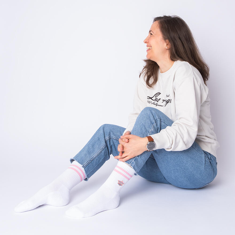 Damen Mama Geschenk Tennissocken 3er Pack (Modell: Mom) Mix1 35-38 2/6