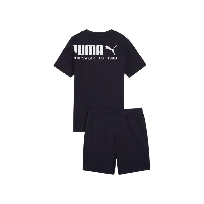Conjunto corto Puma niño azul marino 693335-16 - camiseta y pantalón 2/2