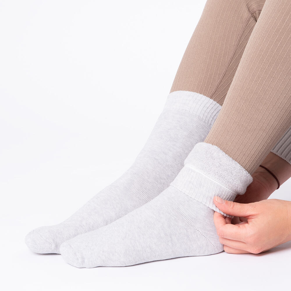 Damen Warme Kuschelsocken 6er Pack (Modell: Smilla) GreyPinkUni 35-38 5/6