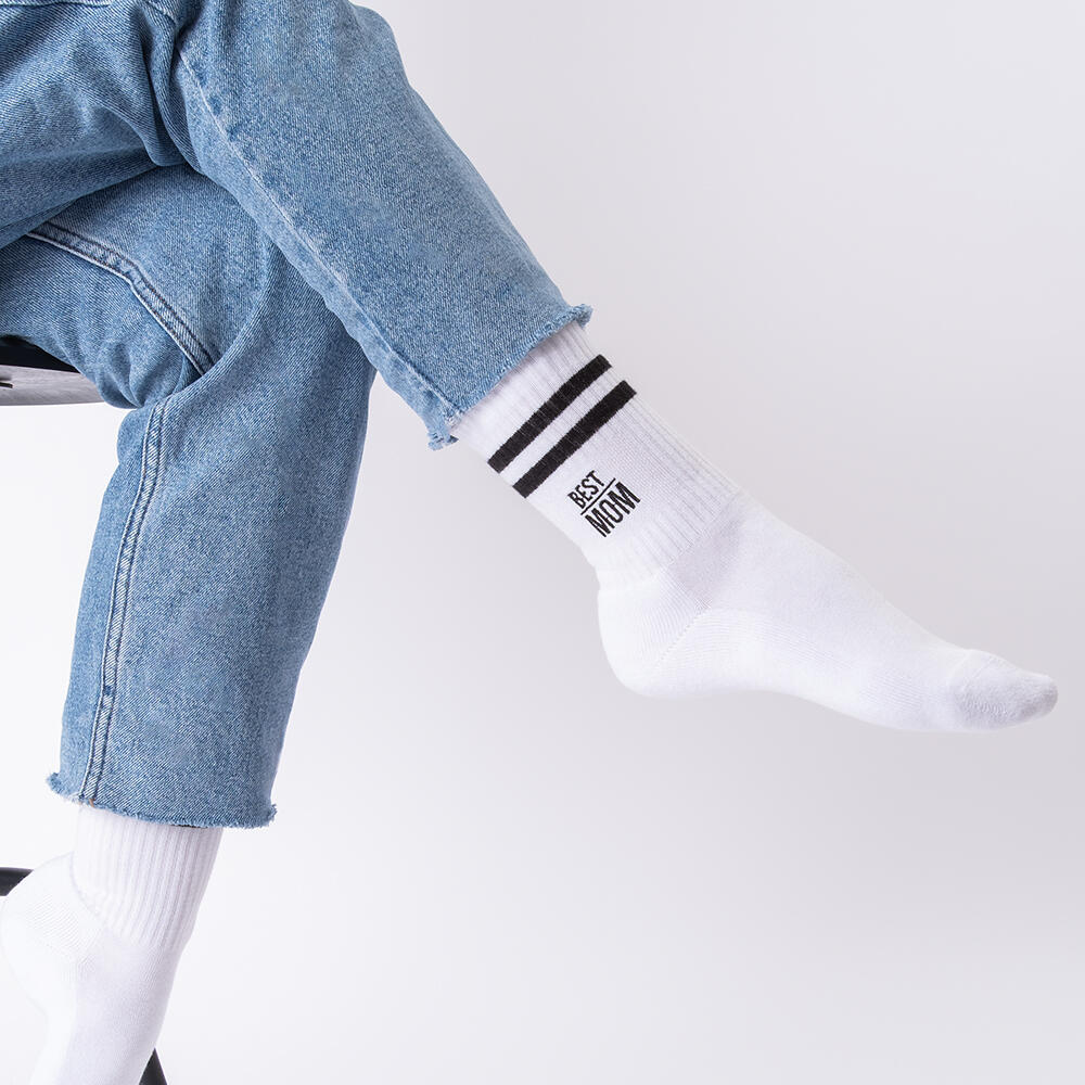 Damen Mama Geschenk Tennissocken 3er Pack (Modell: Mom) Mix1 35-38 6/6