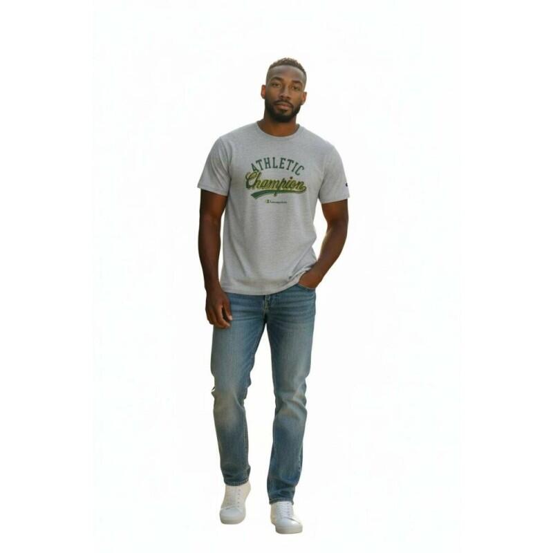 Camiseta Champion gris jaspeado hombre 222392-021 2/2