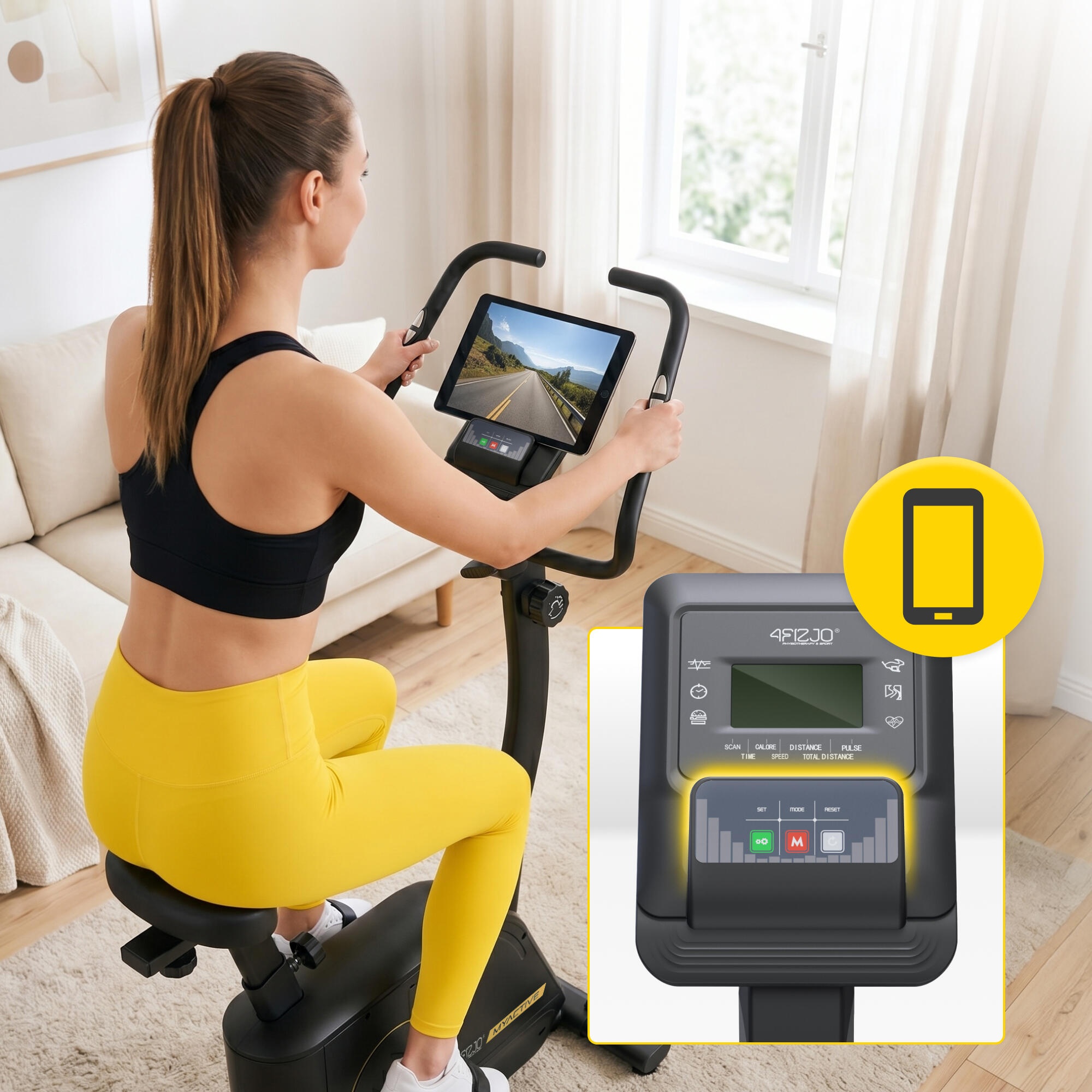 Rower stacjonarny pionowy do ćwiczeń w domu MY-ACTIVE 4FIZJO 4/7