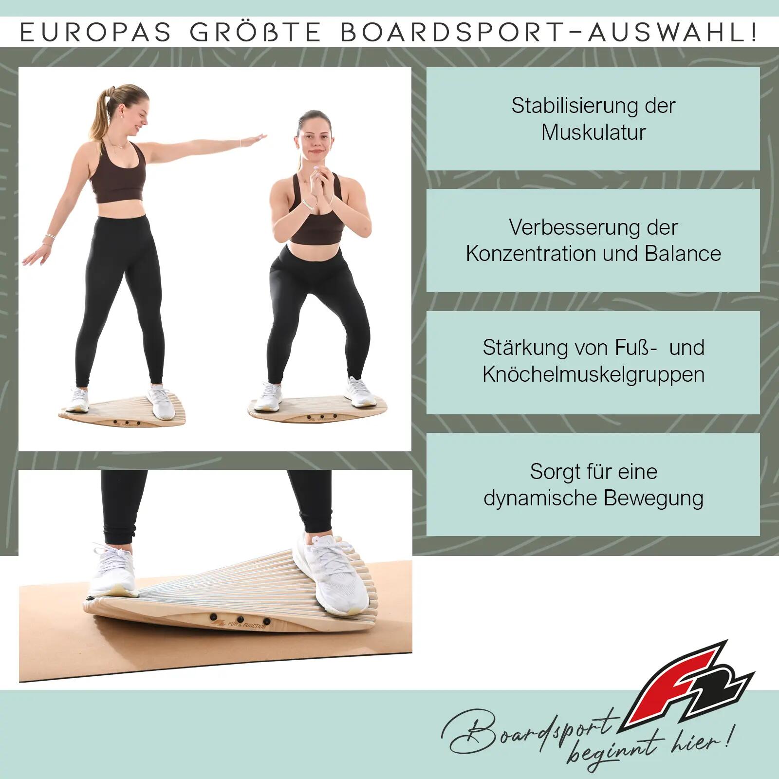 F2  Balance Board Splitboard  65x28cm Blau 4/6